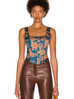 Miaou Blue and Orange corset Top